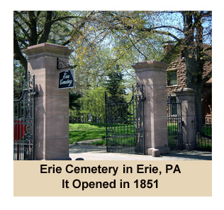 Entrance To Erie Cemetery in Erie, PA