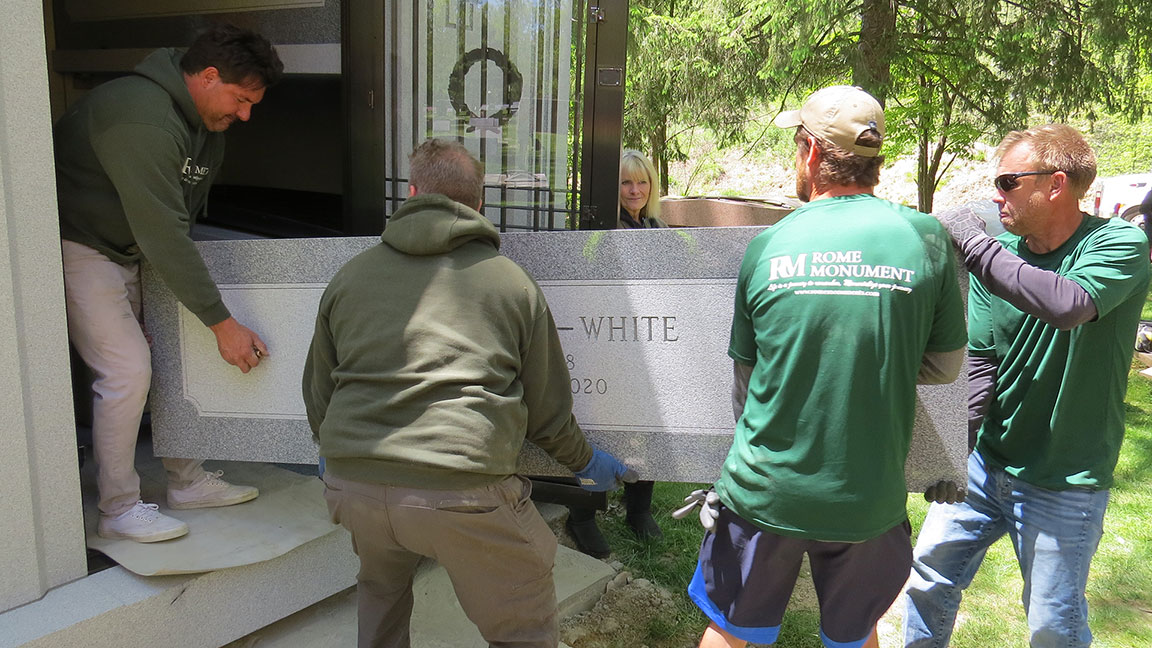 How A Mausoleum Is Delivered & Installed In A Cemetery